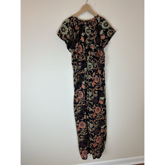 Roller Rabbit M Jumpsuit Romper Floral Ruffle Peasant Boho Garden Party - Picture 4 of 5